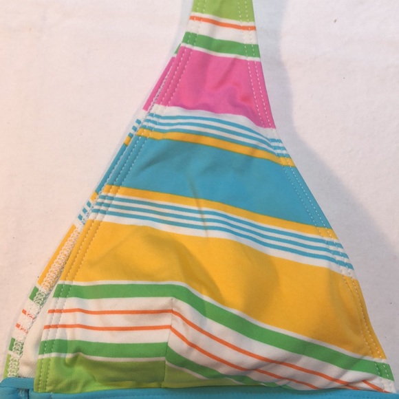 La Blanca, Halter Style, Bright Multi-Colored, Striped, Bikini - Picture 10 of 10